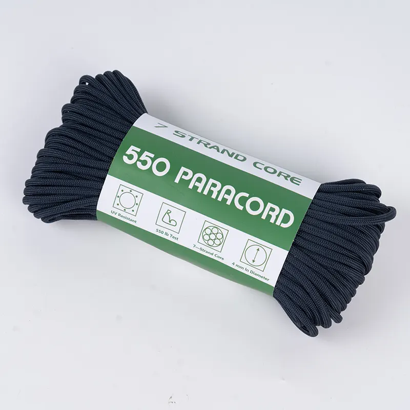 7 Strand Core 4mm Solid Dark Blue 550 Polyester Paracord 7 Strand Core 4mm Solid Dark Blue 550 Polyester Paracord