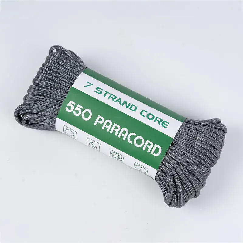 7 Strand Core 4mm Solid Dark Grey 550 Polyester Paracord