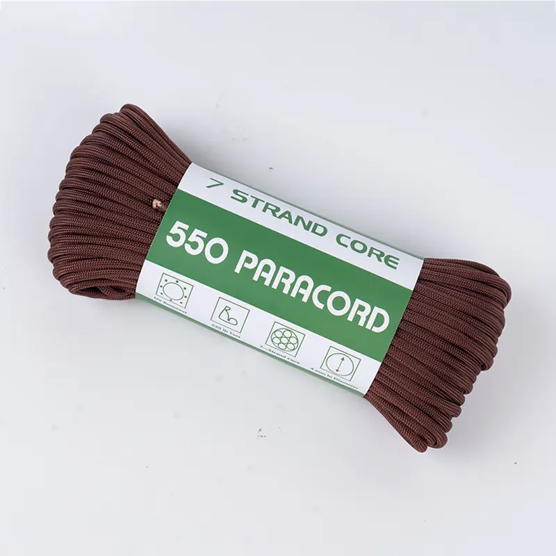 7 Strand Core 4mm Solid Red Palm 550 Polyester Paracord