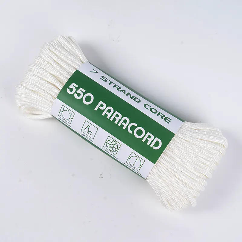 7 Strand Core 4mm Solid White 550 Polyester Paracord