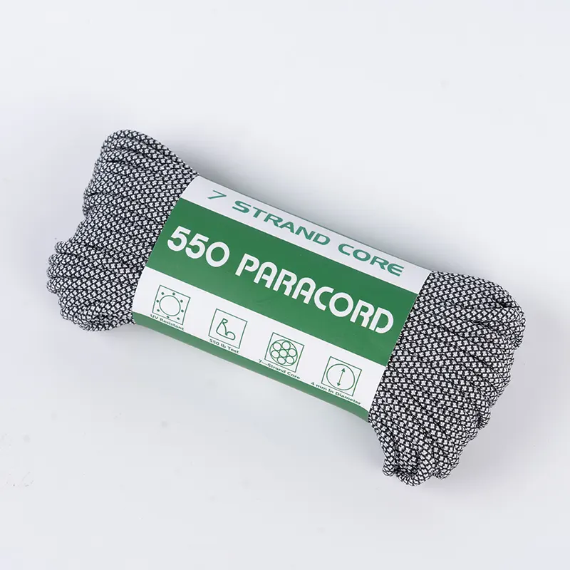 7 Strand Core 4mm White Diamond 550 Polyester Paracord 7 Strand Core 4mm White Diamond 550 Polyester Paracord